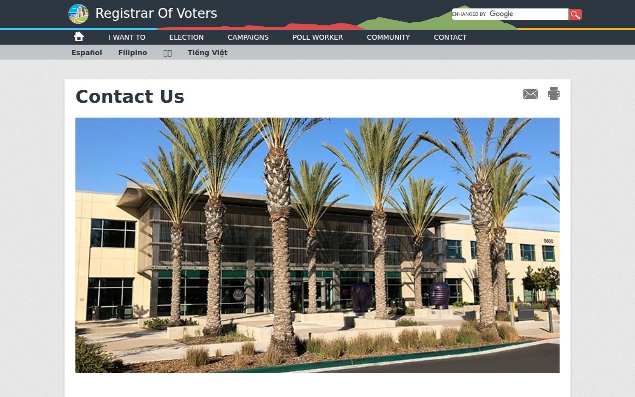 Oceanside residents directory Registrar of Voters contact reference